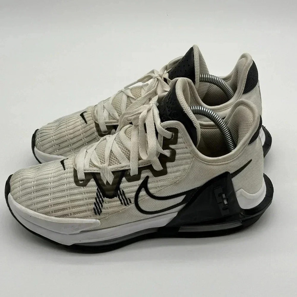 Nike LeBron Witness VI 6 TB Basketball Shoes Men's 8.5 White Black DO9843-100 - Picture 8 of 10